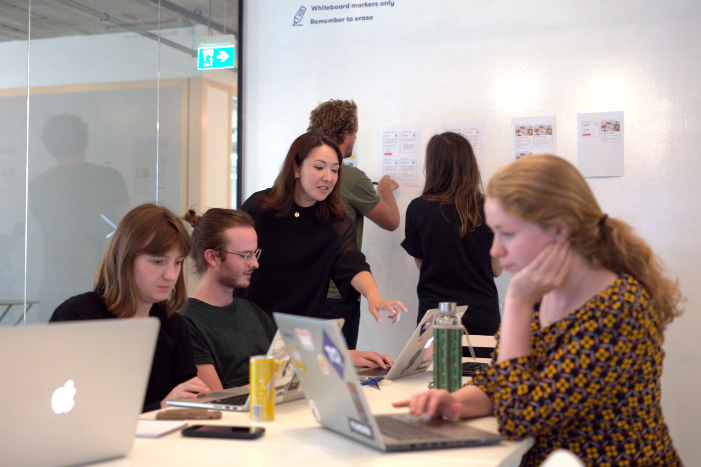 Photo of the team of Kinder having a brainstorm session